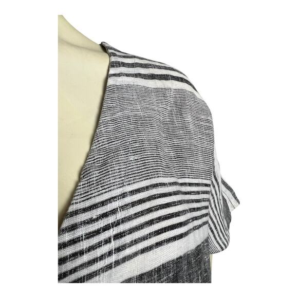 Striped Linen Dress Stella Martini Italy Mini Short Beach Cruise Nautical Breton - Picture 5 of 8